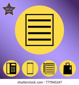 menu, list vector icon.flat design style.