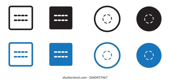Menu and loading icon set