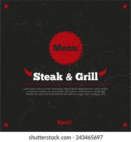 Menu, logo design, background for restaurant