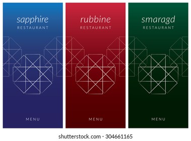 Menu for luxury restaurant, cafe, bar, patisserie or leaflet for luxury shop. Logo with corporate identity is available in my portfolio.