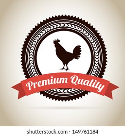 menu meat  over beige background vector illustration