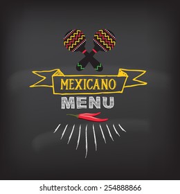 Menu mexican design.Vector illustration.