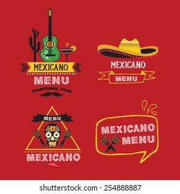 Menu mexican design.Vector illustration.