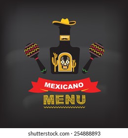 Menu mexican design.Vector illustration.