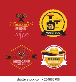 Menu mexican design.Vector illustration.