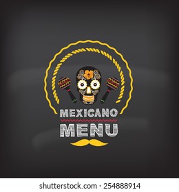 Menu mexican design.Vector illustration.