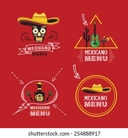 Menu mexican design.Vector illustration.