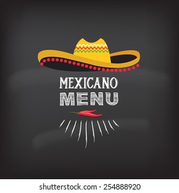 Menu mexican design.Vector illustration.