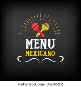 Menu mexican logo and badge design.