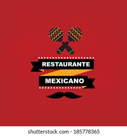 Menu mexican, template design.Vector illustration.