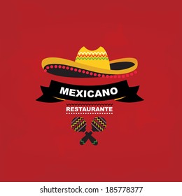 Menu mexican, template design.Vector illustration.