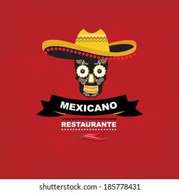 Menu mexican, template design.Vector illustration.