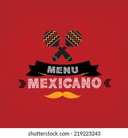 Menu mexican, template design.Vector illustration.