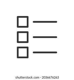 Menu minimal line icon. Web stroke symbol design. Menu sign isolated on a white background. Premium line icon.