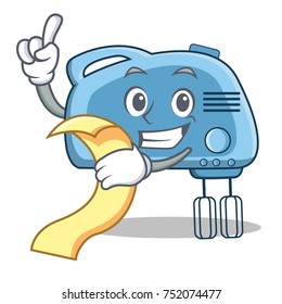 With menu mixer character cartoon style