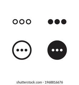 Menu, more circular line icon. Round simple sign. Flat style vector symbol