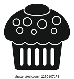 Menu muffin icon simple vector. Cake food. Sweet bakery