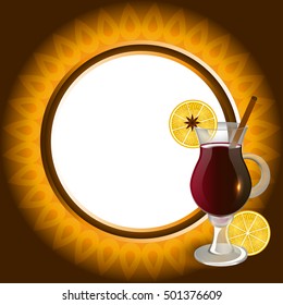Menu mulled wine vector