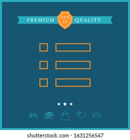 Menu, navigation, sandwich, list - line icon.