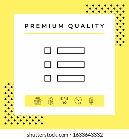 Menu, navigation, sandwich, list - line icon.