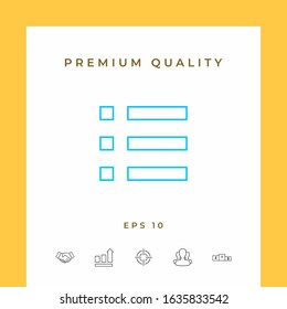 Menu, navigation, sandwich, list - line icon.