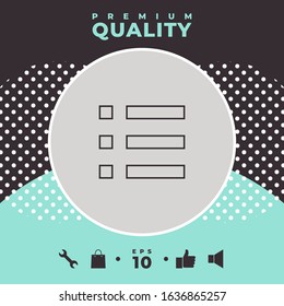 Menu, navigation, sandwich, list - line icon.