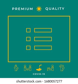 Menu, navigation, sandwich, list - line icon.
