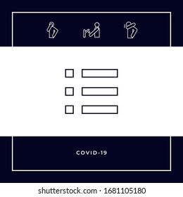 Menú, navegación, sándwich, lista - icono de línea.