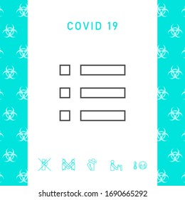 Menu, navigation, sandwich, list - line icon.
