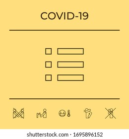 Menu, navigation, sandwich, list - line icon.