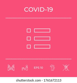 Menu, navigation, sandwich, list - line icon.