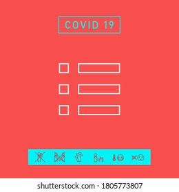 Menu, navigation, sandwich, list - line icon.