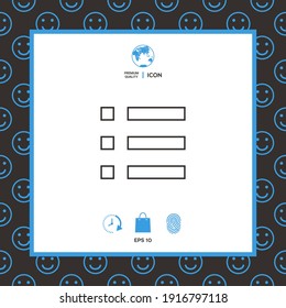 Menu, navigation, sandwich, list - line icon. Graphic elements for your design