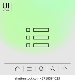 Menu, navigation, sandwich, list - line icon. Graphic elements for your design