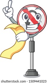 With menu no u turn isolated the mascot