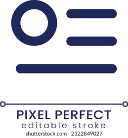 Menu notification pixel perfect linear ui icon. Messenger. Software settings update. GUI, UX design. Outline isolated user interface element for app and web. Editable stroke. Poppins font used