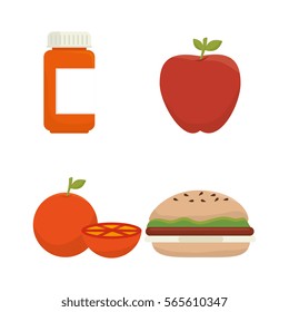 menu nutritive food icons