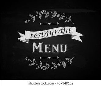 Menu on Chalkboard