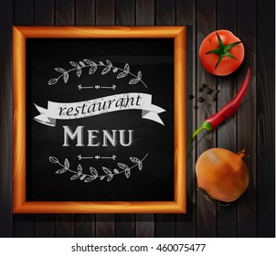 Menu on Chalkboard