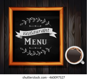 Menu on Chalkboard