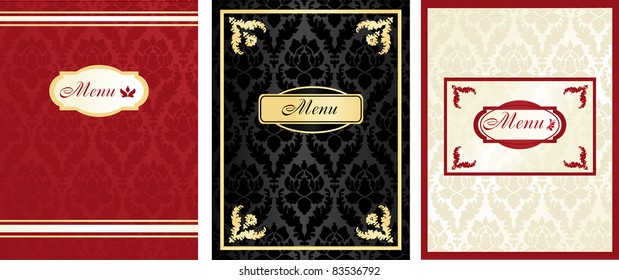menu on the floral background
