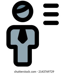 menu option in for employee portfolio layout