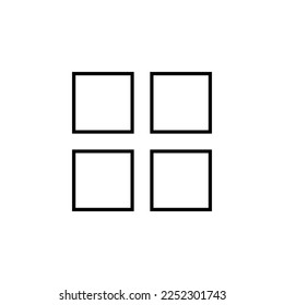 Menu and Options Isolated Line Icon. Vector sign drawn with black thin line. Editable stroke. Perfect for UI, apps, web sites, books, articles