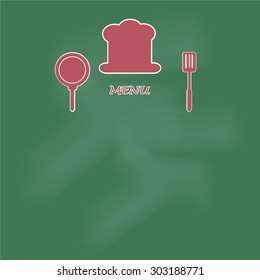 Menu page design. cooking book page concept vector illustration background