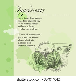 menu page with drawings of hands
