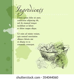 menu page with drawings of hands