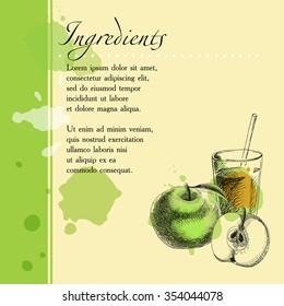 menu page with drawings of hands