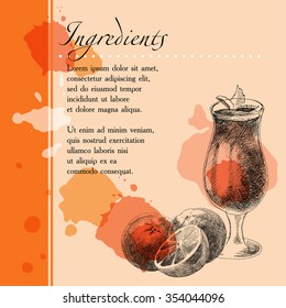 menu page with drawings of hands