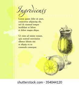 menu page with drawings of hands