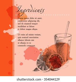 menu page with drawings of hands